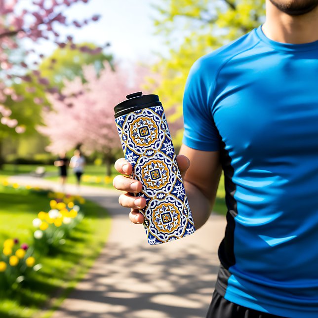 💙 Beautiful blue Azulejos IV Thermosbecher (Beautiful blue Azulejos  Thermal Tumbler)