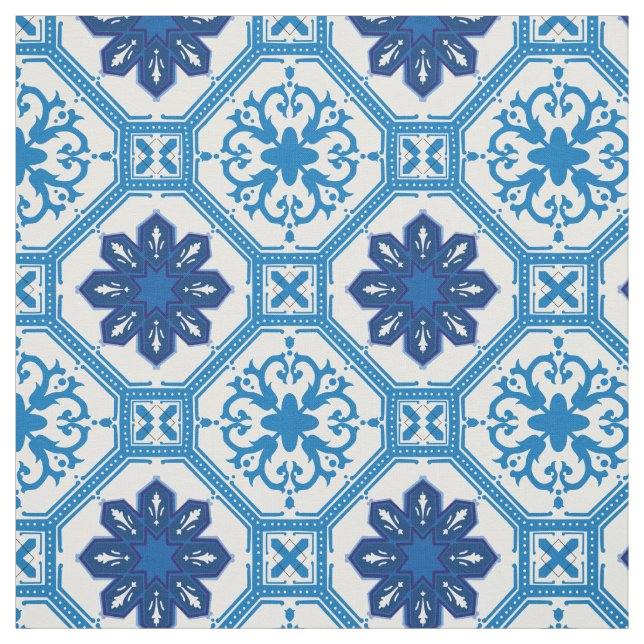 💙 Beautiful blue Azulejos, XXL Kachelgröße Stoff (Muster)