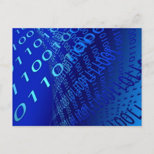 Beautiful Blue Binary Postkarte