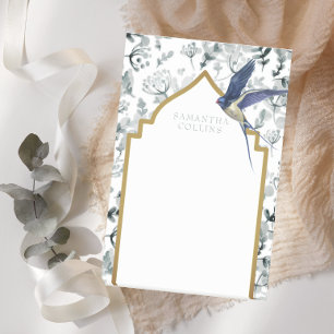 Beautiful Blue Bird Botanical Custom Post-it Klebezettel