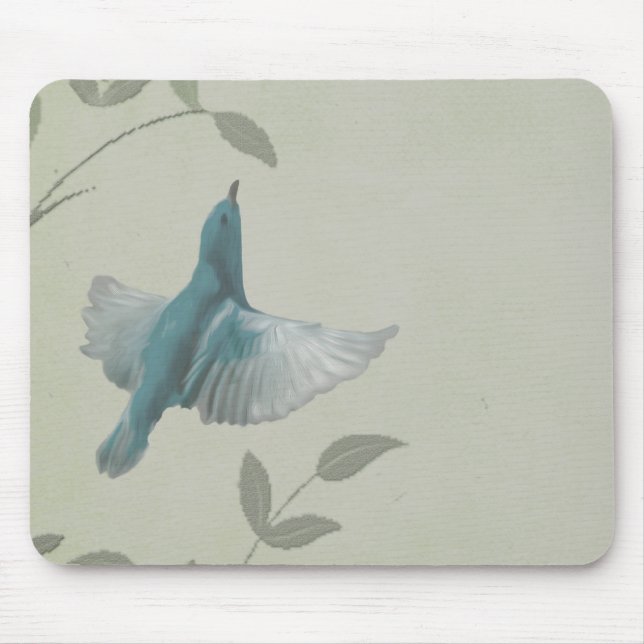 Beautiful Blue Bird Mousepad (Vorne)