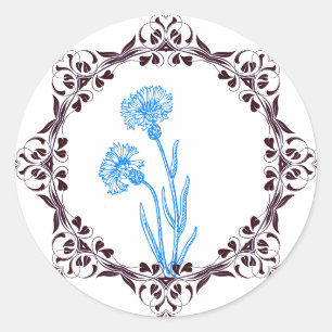 "Beautiful Blue Bllower Aufkleber