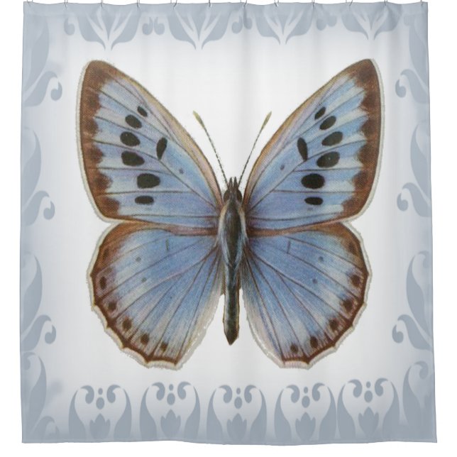 Beautiful Blue Butterfly Duschvorhang (Vorderseite)