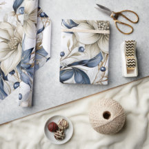 Beautiful Blue Christmas Floral