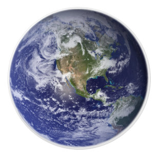 Beautiful Blue Earth Solar System Planet Zuhause Keramikknauf