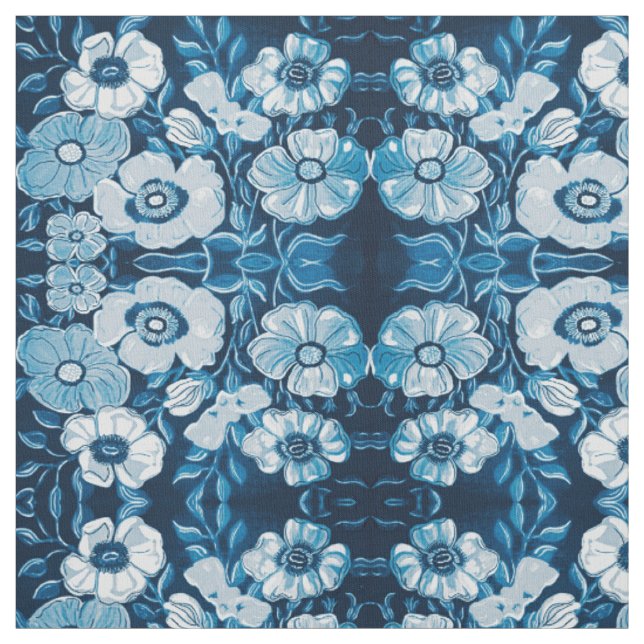 Beautiful Blue Fabric Stoff (Muster)