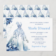 Beautiful Blue Floral Dress Brautparty