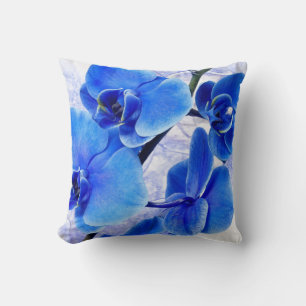 Beautiful Blue Floral Pillow Kissen