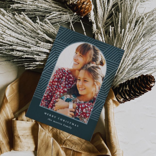 Beautiful Blue Geometric Pattern Foto Weihnachten (Von Creator hochgeladen)