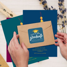 Beautiful Blue Gold Grad Abschluss 2025