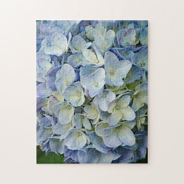 Beautiful Blue Hydrangea Blume Foto Puzzle (Vertikal)