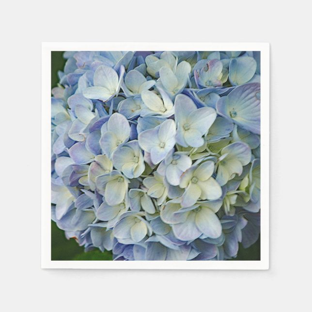 Beautiful Blue Hydrangea Blume Foto Serviette (Vorderseite)