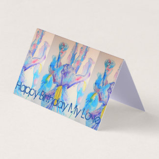 Beautiful Blue Iris Painting Liebe Geburtstagskart