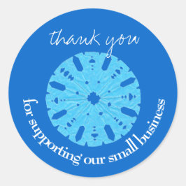 Beautiful blue Kunde vielen Dank Runder Aufkleber