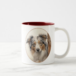 Beautiful Blue Merle Aussie Zweifarbige Tasse