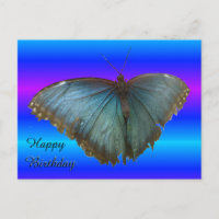 Beautiful Blue Morpho Butterfly Geburtstagskarte