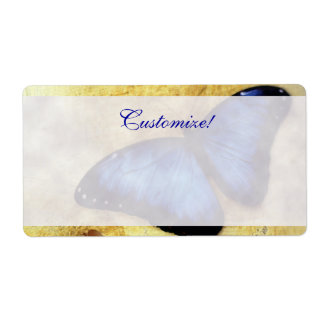 Beautiful Blue Morpho Butterfly Labels