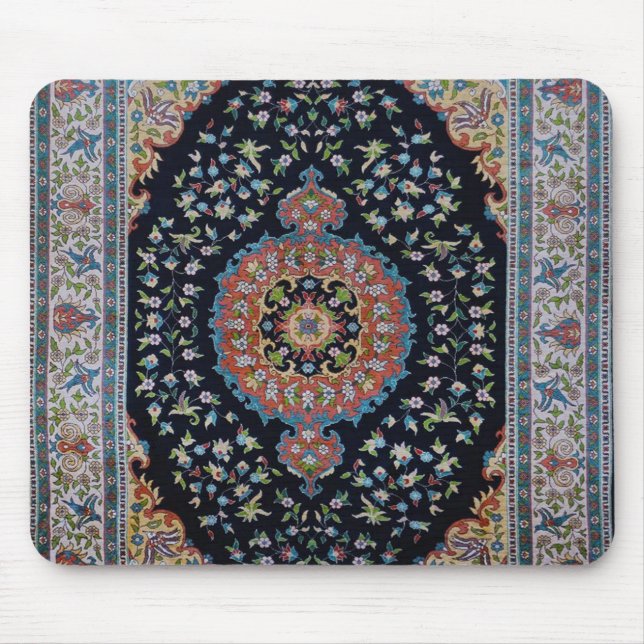 Beautiful Blue Oriental Antique Kilim Rug Mousepad (Vorne)