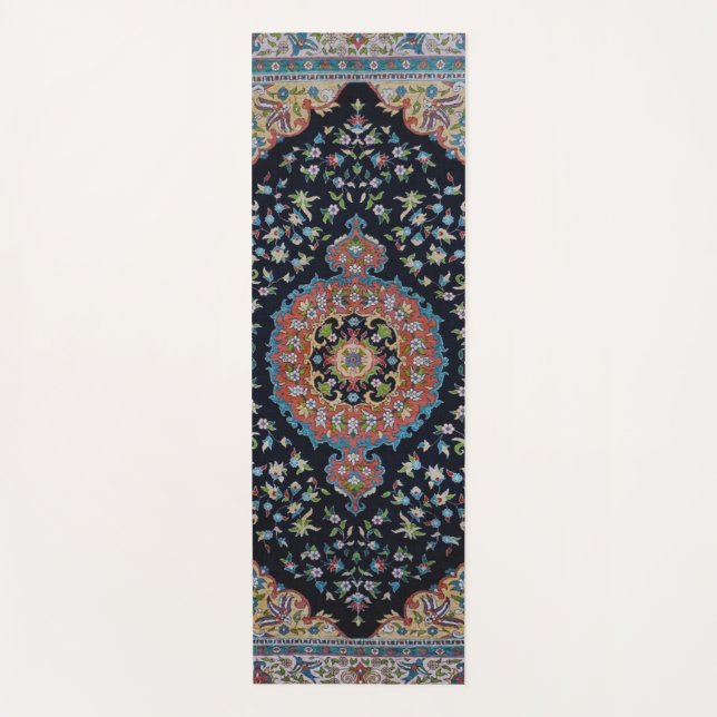 Beautiful Blue Oriental Antique Kilim Rug Yogamatte (Vorderseite)