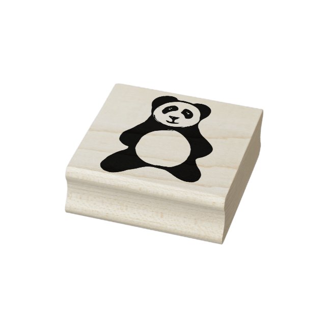 Beautiful Blue Panda Bear Gummistempel (Stempel)