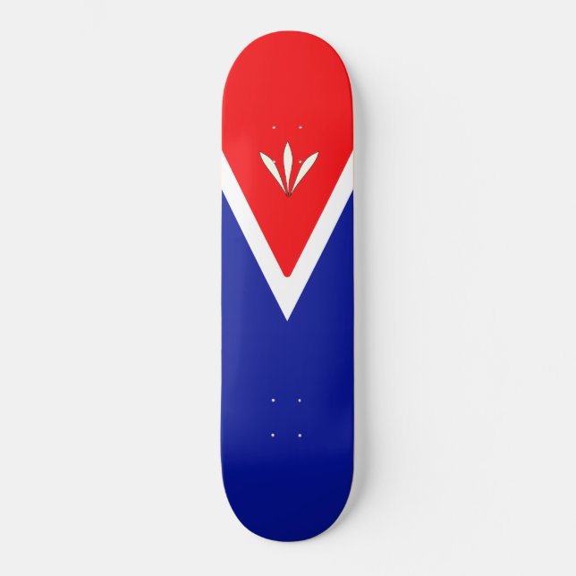 Beautiful Blue Red & White Skateboard (Vorderseite)