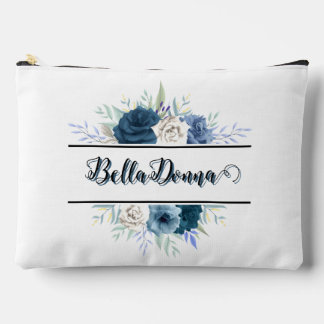 Beautiful Blue Rose Add Your Name Typography Zubehörtasche