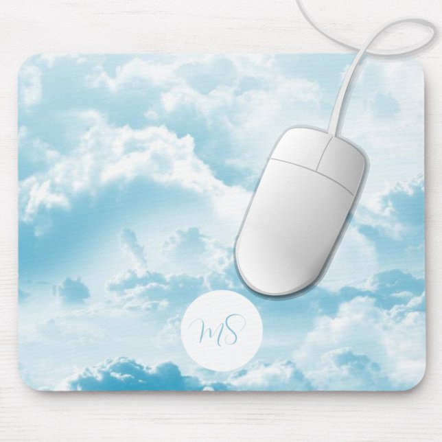 Beautiful Blue Sky Clouds Personalisiert Mousepad (Von Creator hochgeladen)