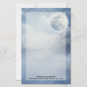 Beautiful Blue Sky mit Flying Swans Briefpapier