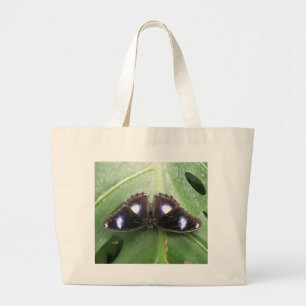 Beautiful Blue Spotted Butterfly Tote Bag Jumbo Stoffbeutel
