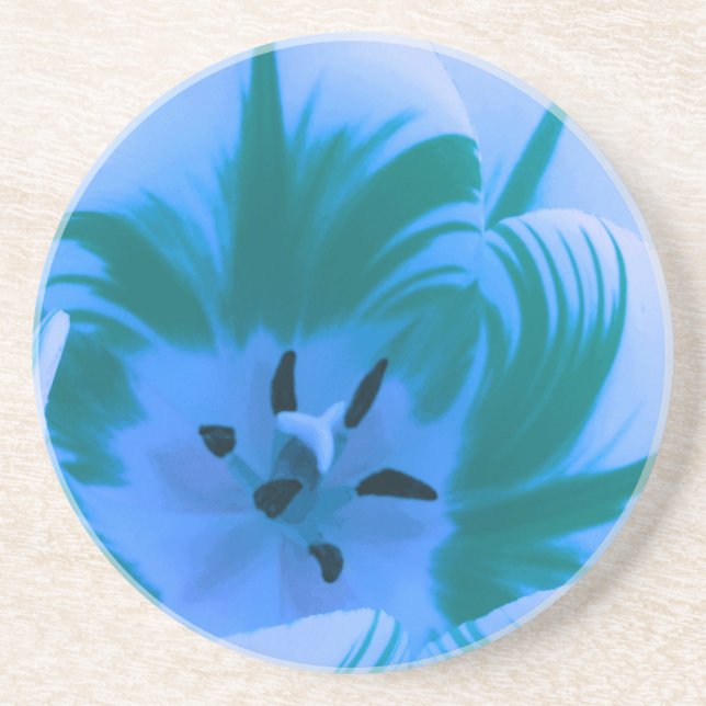 Beautiful Blue Tulip Untersetzer (Vorne)