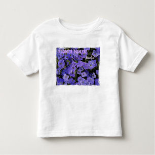 Beautiful Blue Violet Petunias Blume Power Kleinkind T-shirt