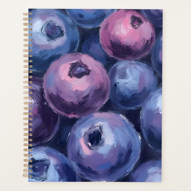 Beautiful Blueberries | Fruit Painting Planer (Vorderseite)