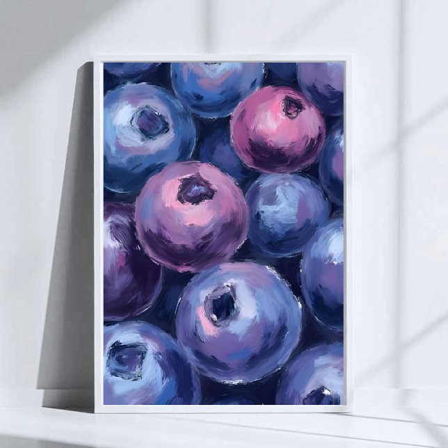 Beautiful Blueberries | Fruit Painting Poster (Von Creator hochgeladen)