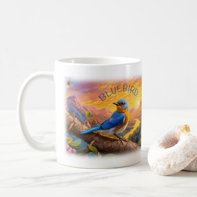 Beautiful Bluebird Kaffeetasse (Mit Donut)