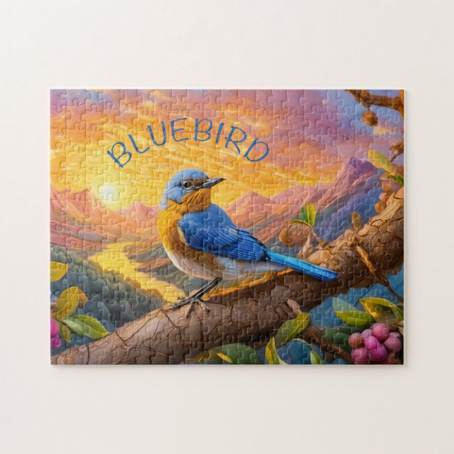 Beautiful Bluebird Puzzle (Horizontal)