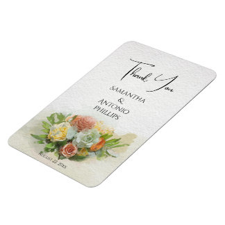 Beautiful Blume Bouquet Wasserfarben Kunst Danke Magnet