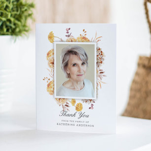Beautiful Blume Memorial Foto Vielen Dank Einladung