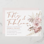 Beautiful Blush Flowers 50th Birthday Rose Gold Folieneinladung<br><div class="desc">Blush Flowers Beautiful 50th Birthday Rose Gold Foil Invitation

See other invitations in our Niche and Nest Store</div>