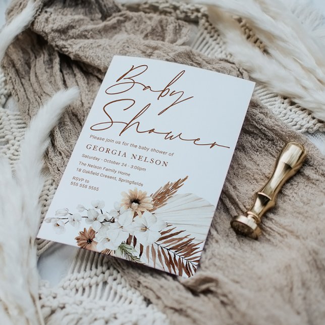 Beautiful Bohemian Baby Shower Einladung (Von Creator hochgeladen)