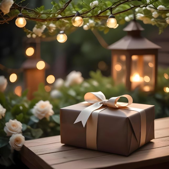 Beautiful Boho Brown Color 593b26 Geschenkpapier (Beautiful Boho Brown Color 593b26 Wrapping Paper. AI Gen.)