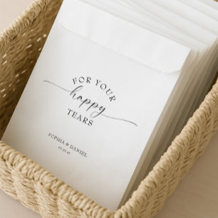 Beautiful Boho Personalisiert Wedding Tissue Pack Geschenktütchen