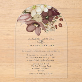 Beautiful boho rose & neutral wedding  acryleinladungen