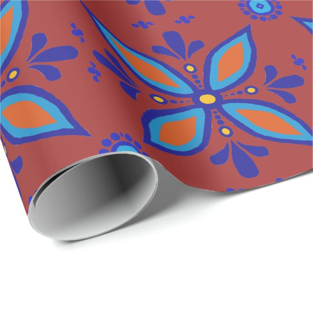 Beautiful Boho Talavera Tile Geschenkpapier (Rolleneckpunkt)