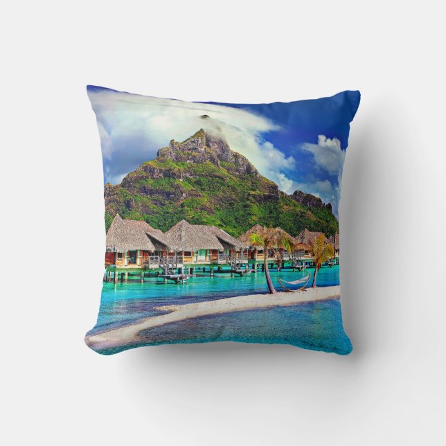 Beautiful Bora Bora, Französisch-Polynesien Kissen (Vorderseite)
