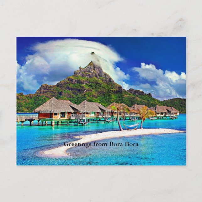 Beautiful Bora Bora, Französisch-Polynesien Postkarte (Vorderseite)