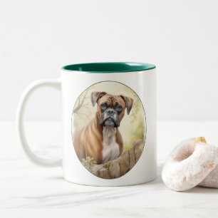 Beautiful Boxer Dog Zweifarbige Tasse