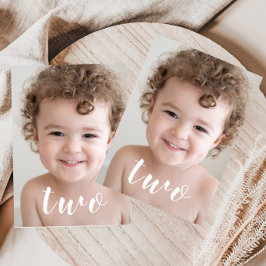 Beautiful Boy GIRL 2. Geburtstag Party Foto Script Einladung