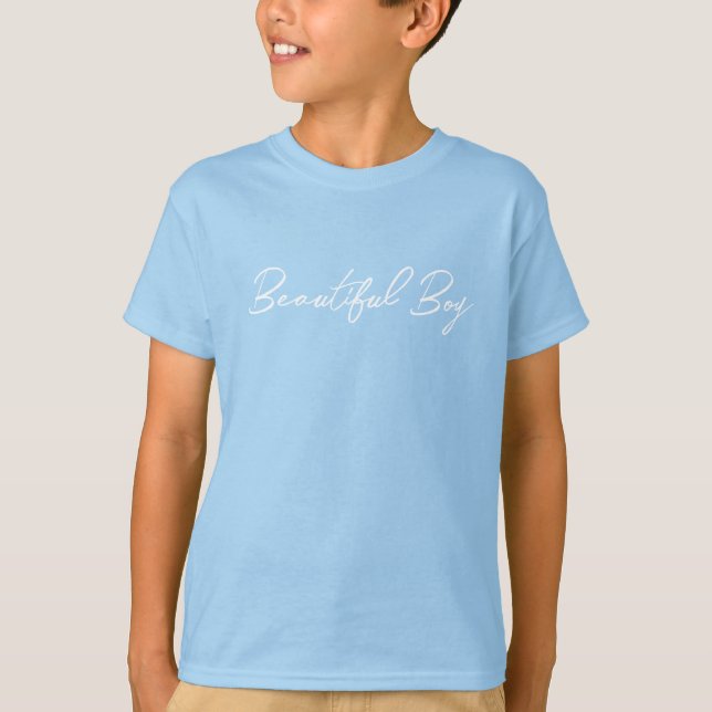 Beautiful Boys Blue Trendy Holiday Geschenk T-Shirt (Vorderseite)