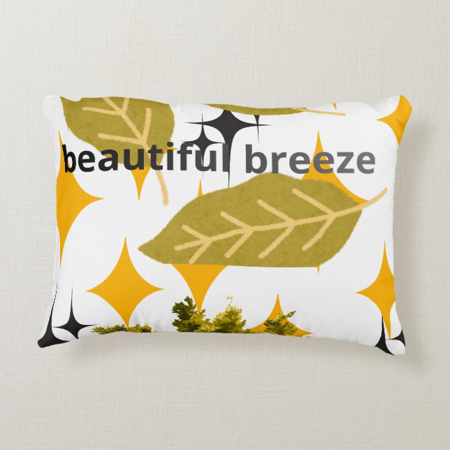 Beautiful Breeze Botanical Throw Pillow Dekokissen (Rückseite)