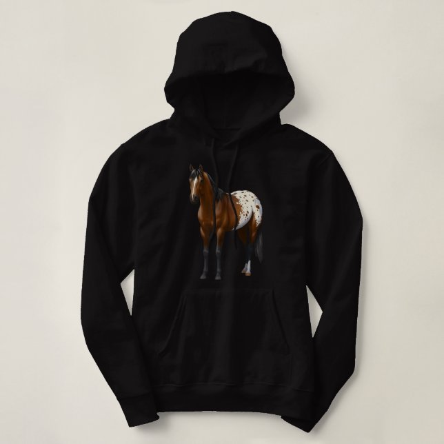 Beautiful Brown Bay Appaloosa Horse Lover Gift Pre Hoodie (Design vorne)